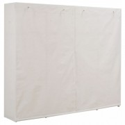 vidaXL Šatní skříň bílá 200 x 40 x 170 cm textil