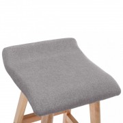 vidaXL Barové židle 2 ks světle šedé textil