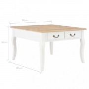 vidaXL Konferenční stolek bílý 80 x 80 x 50 cm dřevo