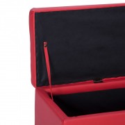 vidaXL Lavice s úložným prostorem 116 cm červená umělá kůže