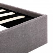 vidaXL Zvedací rám postele s úložným prostorem taupe textil 140x200 cm