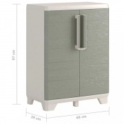 Keter Spodní skříňka Wood Grain krémová a taupe 68 x 39 x 97 cm