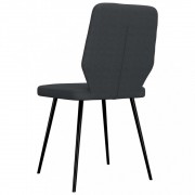 vidaXL Jídelní židle 6 ks tmavě šedé textil