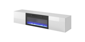 Závěsný TV stolek LIVO s elektrickým krbem