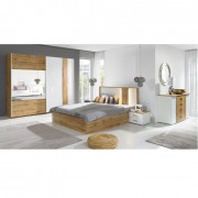 Postel 180x200 VODENA dub wotan / bílá