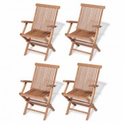 vidaXL Zahradní nábytek jídelní set 5 kusů teak