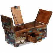vidaXL Konferenční stolek truhla, masivní recyklované dřevo 80x40x35 cm