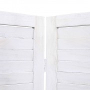 vidaXL 4dílný paraván bílý 140 x 165 cm dřevo