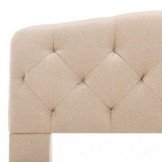 vidaXL Rám postele béžový textil 140 x 200 cm