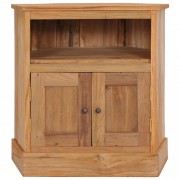 vidaXL Rohový příborník 60 x 45 x 60 cm masivní teakové dřevo