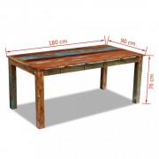 vidaXL Jídelní stůl z masivního recyklovaného dřeva 180x90x76cm
