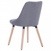 vidaXL Jídelní židle 4 ks světle šedé textil
