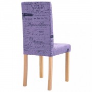 vidaXL Jídelní židle 6 ks fialové textil