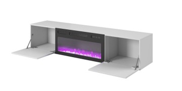 Závěsný TV stolek LIVO s elektrickým krbem