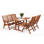 Garland Sven 2+3+ sestava nábytku z borovice (2x pol. křeslo, 1x třímístná lavice, 1x stůl)