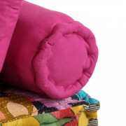 vidaXL 2místná rozkládací pohovka s textilním čalouněním patchwork