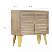 vidaXL Příborník 80 x 35 x 80 cm masivní mangovníkové dřevo a litina