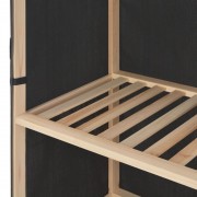 vidaXL Šatní skříň šedá 110 x 40 x 170 cm textil