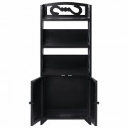 vidaXL Koupelnová skříňka černá 46 x 24 x 116 cm dřevo pavlovnie