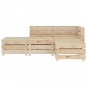 vidaXL 4dílná zahradní sedací souprava z palet dřevo