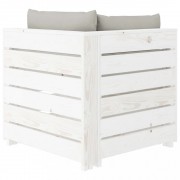 vidaXL 4místná zahradní pohovka z palet s taupe poduškami dřevo