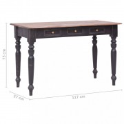 vidaXL Psací stůl se 3 zásuvkami 117 x 57 x 75 cm masivní mahagon