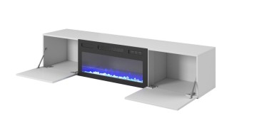 Závěsný TV stolek LIVO s elektrickým krbem