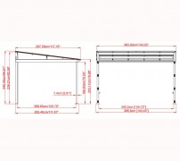 Samonosná pergola Sojag 296 x 364 cm