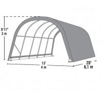 Přístřešek pro koně Hadar XXL 400x610x300cm 24,4m²