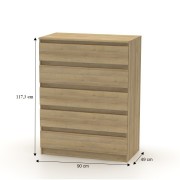 Komoda HANY 005 dub riviera