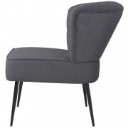 vidaXL Koktejlová židle tmavě šedá textil