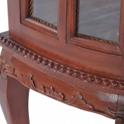 vidaXL Vitrína 50 x 35 x 76 cm masivní mahagonové dřevo půlkulatá