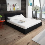 vidaXL Postel s matrací a úložným prostorem umělá kůže 180 x 200 cm