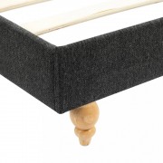 vidaXL Postel s matrací z paměťové pěny tmavě šedá jutovina 120x200 cm