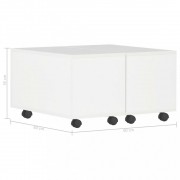 vidaXL Konferenční stolek bílý vysoký lesk 60 x 60 x 35 cm dřevotříska