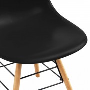 vidaXL 3dílný jídelní set plast černý