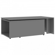 vidaXL Konferenční stolek šedý vysoký lesk 150x50x35 cm dřevotříska