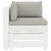 vidaXL 4místná zahradní pohovka z palet s taupe poduškami dřevo