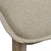 vidaXL Jídelní židle 6 ks béžové textil a masivní dubové dřevo