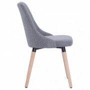 vidaXL Jídelní židle 4 ks světle šedé textil