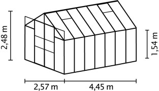 Skleník URANUS 11500 polykarbonát černý Dekorhome