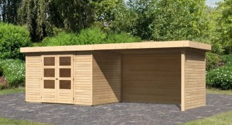 Dřevěný zahradní domek ASKOLA 4 s přístavkem 280 Dekorhome