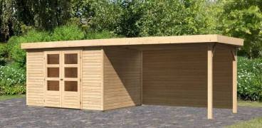 Dřevěný zahradní domek ASKOLA 5 s přístavkem 280 Dekorhome