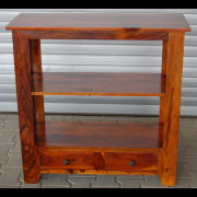 TV stůl nebo konzolový stůl Jali 90x90x35 z indického masivu palisandr, Only stain