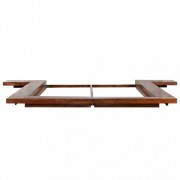 vidaXL Rám postele japonský futonový styl masivní dřevo 140 x 200 cm