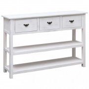 vidaXL Příborník bílý s patinou 115 x 30 x 76 cm dřevo