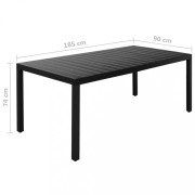 Zahradní jídelní set 9 ks Dekorhome