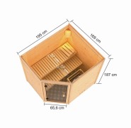 Interiérová finská sauna s kamny 3,6 kW Dekorhome
