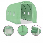 vidaXL Skleník s ocelovou konstrukcí 6,86 m² 3,43 x 2 x 2 m