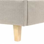 vidaXL Rám postele béžový textil 180 x 200 cm